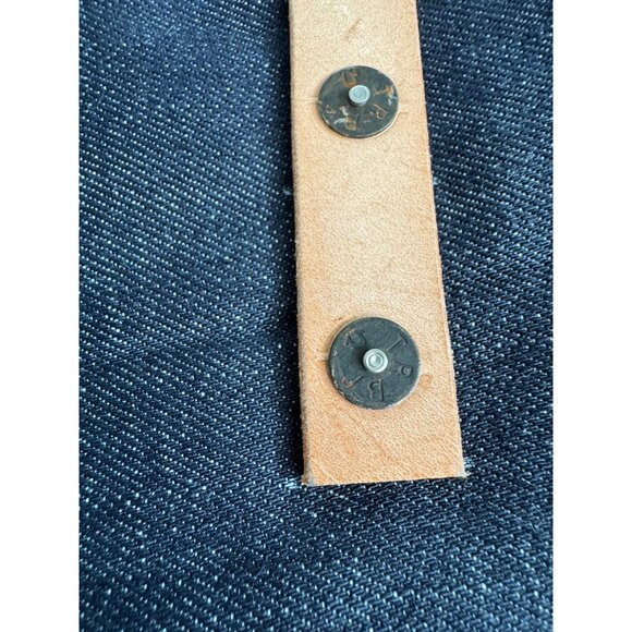 True Religion Denim Lined Tote Bag With Leather Straps & Red Interior NWOT - Picture 10 of 11